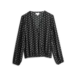Stitch Fix Vixbe Black & White Long Sleeve Blouse
